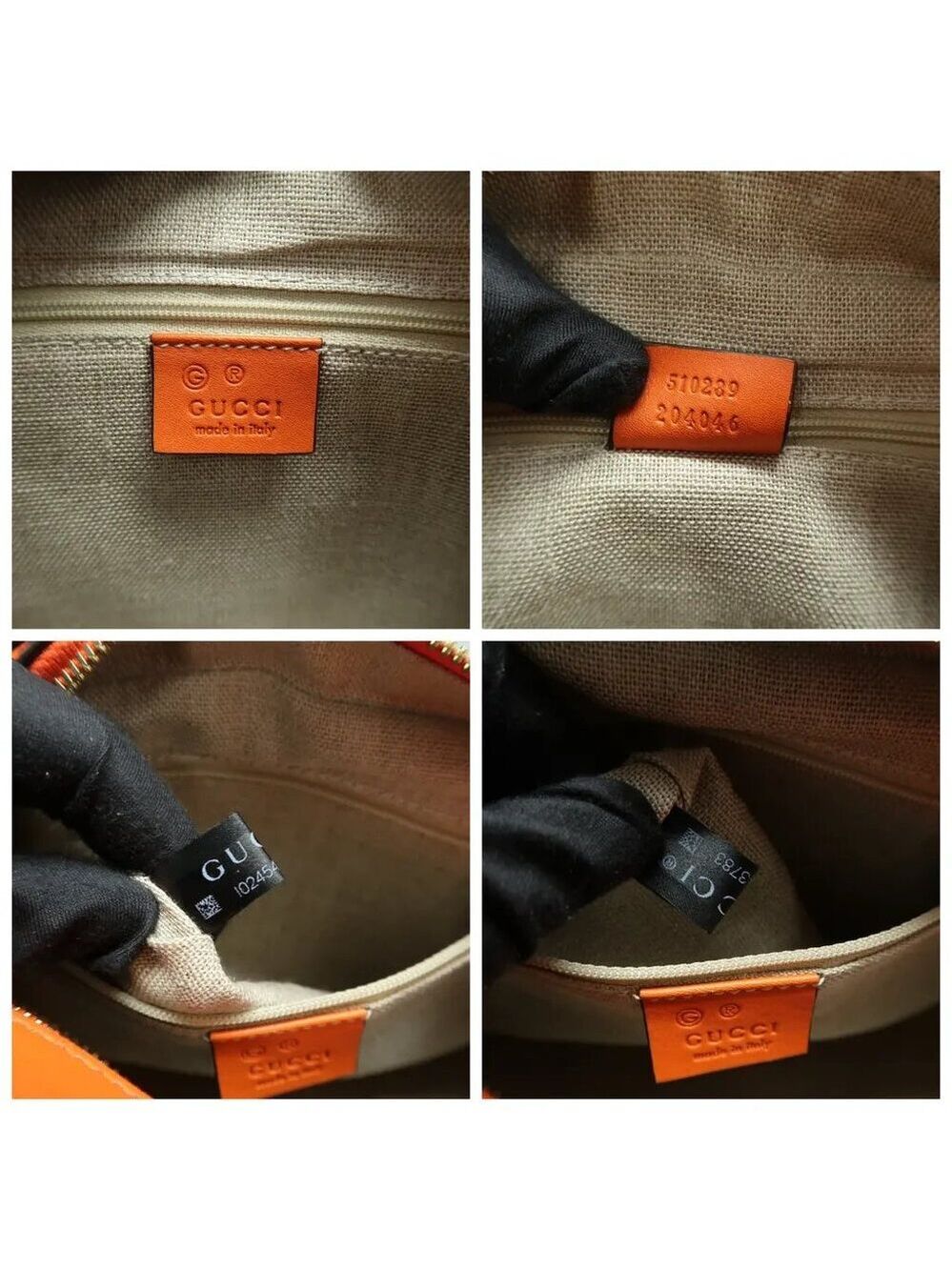 GUCCI Orange Leather Satchel 665-060525 - Picture 11 of 12